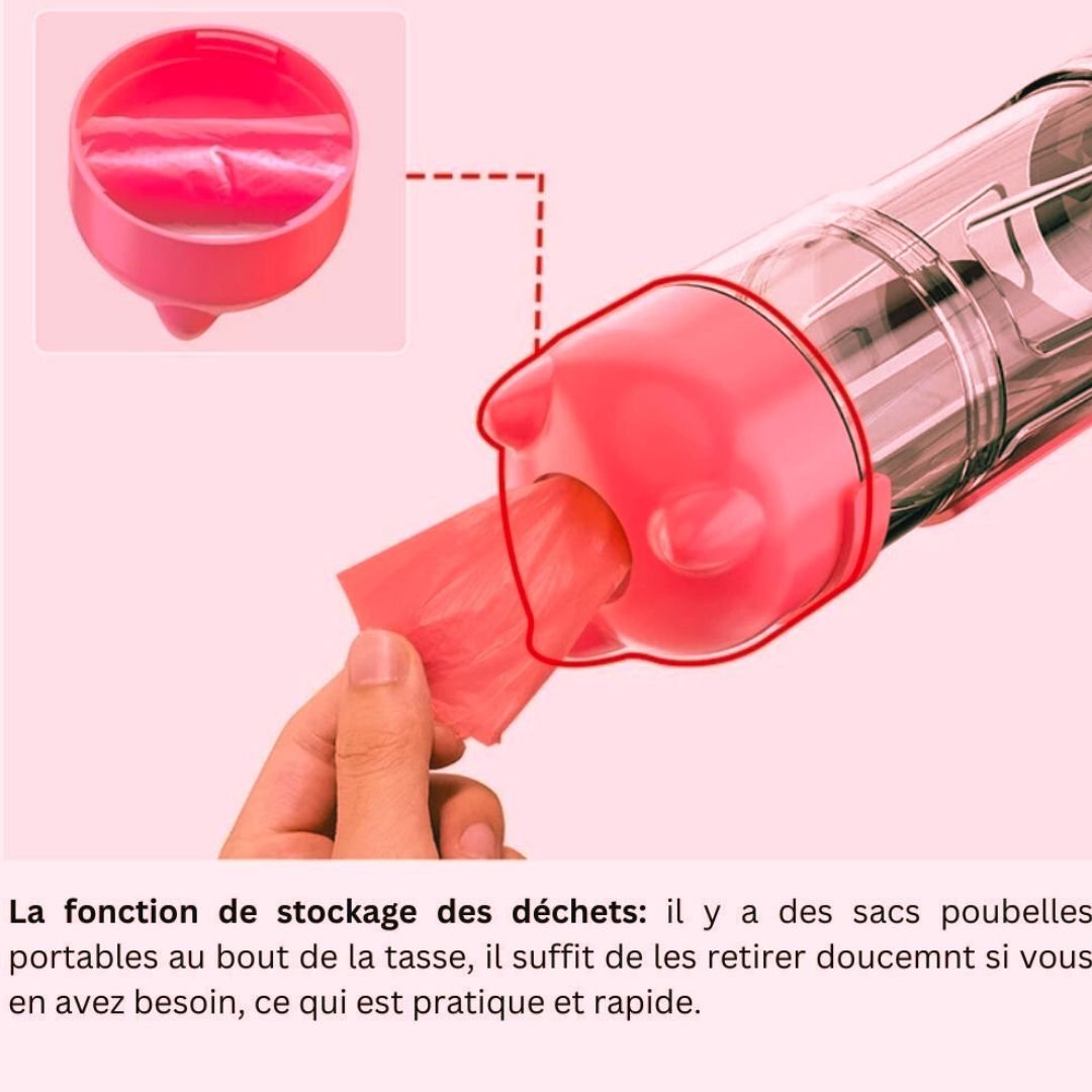 Bouteille multi-usage pour chien - Pitou Poil
