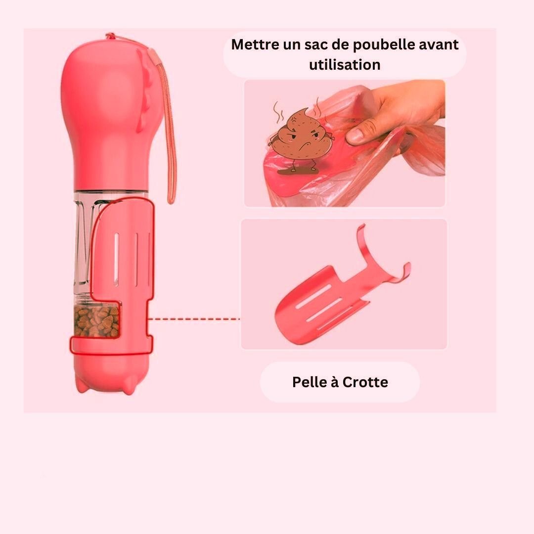 Bouteille multi-usage pour chien - Pitou Poil