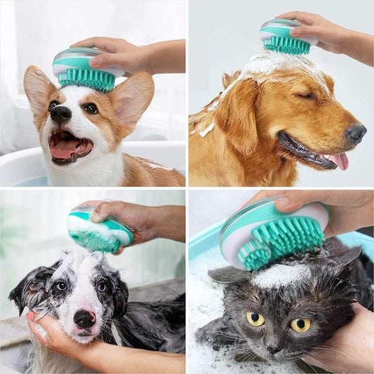 BrossyDog™ - Brosse de bain pour animaux 2 en 1 | chien - Chien Chance