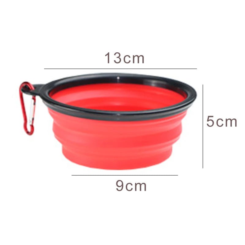 350ml Collapsible Dog Pet Folding Silicone Bowl Outdoor Travel Portable Puppy Food Container Feeder Dish Bowl Pet supplies - Pitou Poil