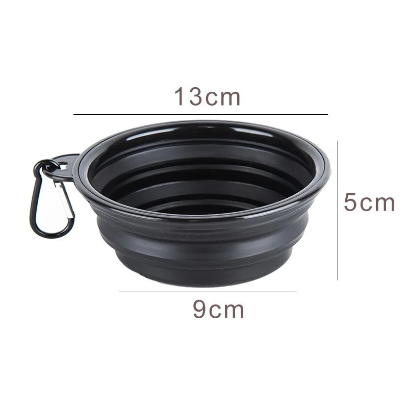 350ml Collapsible Dog Pet Folding Silicone Bowl Outdoor Travel Portable Puppy Food Container Feeder Dish Bowl Pet supplies - Pitou Poil