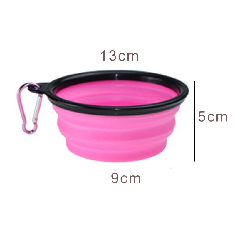 350ml Collapsible Dog Pet Folding Silicone Bowl Outdoor Travel Portable Puppy Food Container Feeder Dish Bowl Pet supplies - Pitou Poil