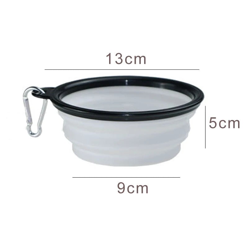 350ml Collapsible Dog Pet Folding Silicone Bowl Outdoor Travel Portable Puppy Food Container Feeder Dish Bowl Pet supplies - Pitou Poil