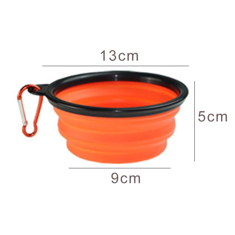 350ml Collapsible Dog Pet Folding Silicone Bowl Outdoor Travel Portable Puppy Food Container Feeder Dish Bowl Pet supplies - Pitou Poil