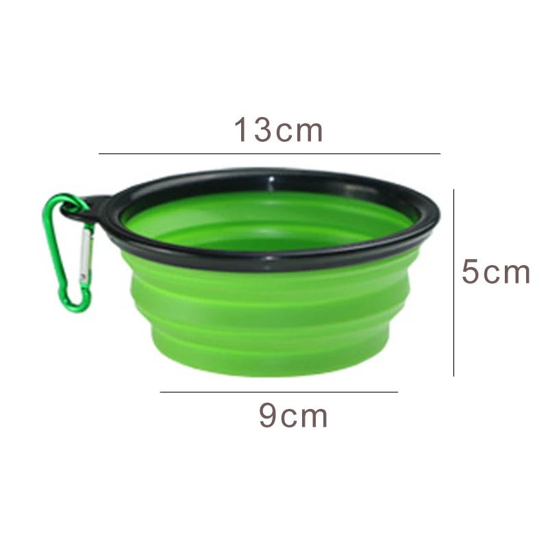 350ml Collapsible Dog Pet Folding Silicone Bowl Outdoor Travel Portable Puppy Food Container Feeder Dish Bowl Pet supplies - Pitou Poil