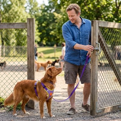 Harnais Chien violet