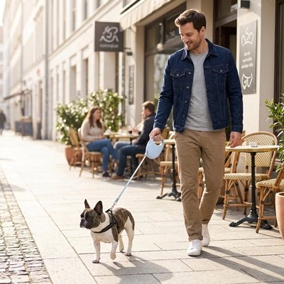 Laisse pour Chien dans la rue