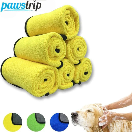 Pet Towel Soft Fiber Super Absorbent Cat Bath Towel Quick Drying Dog Cat Bathrobe Convenient Pet Cleaning Towel Pet Supplies - Pitou Poil