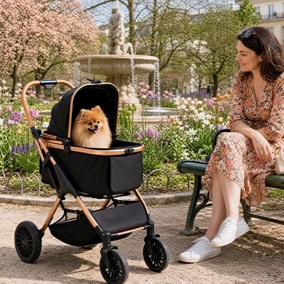 Poussette pour Chien sortie 